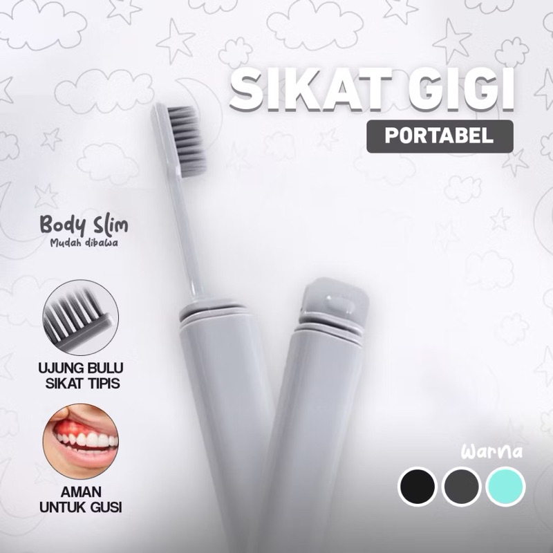 Sikat Gigi Portabel | Sikat Gigi Travel | Toothbrush | Sikat Gigi Travelling Sikat Gigi Lipat Travel