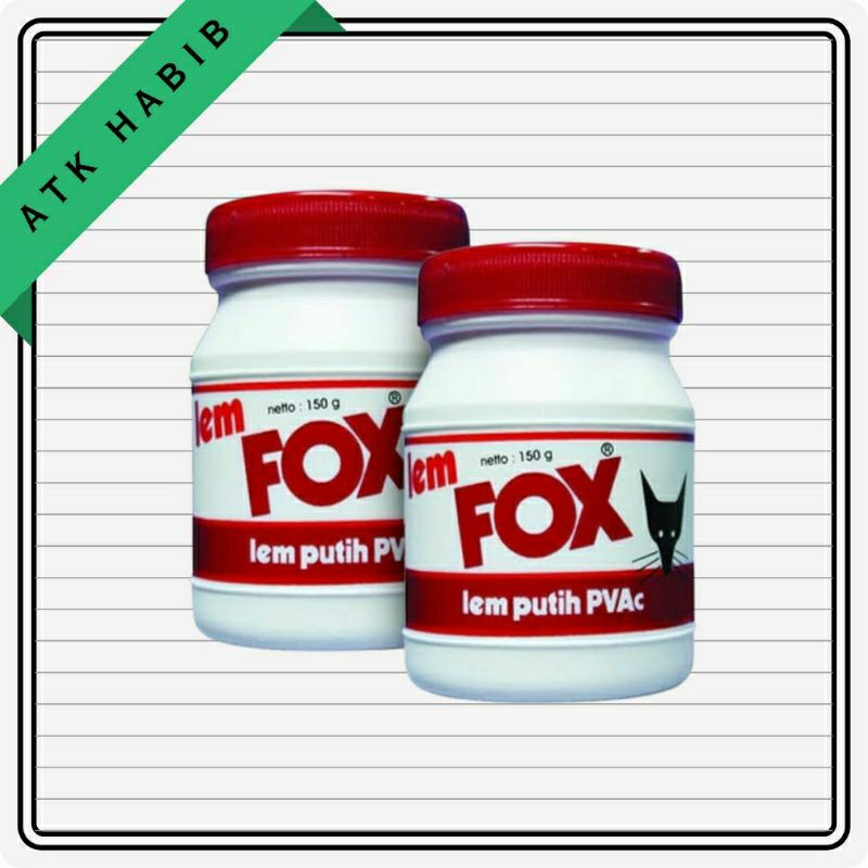 

Lem Fox 150gr, Lem fox kemasan praktis, Lem serbaguna, Lem Kayu, Lem kertas