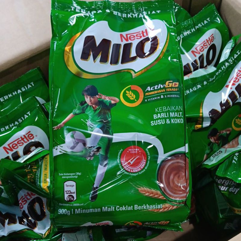 

Milo bubuk Refill 900gr 1dus