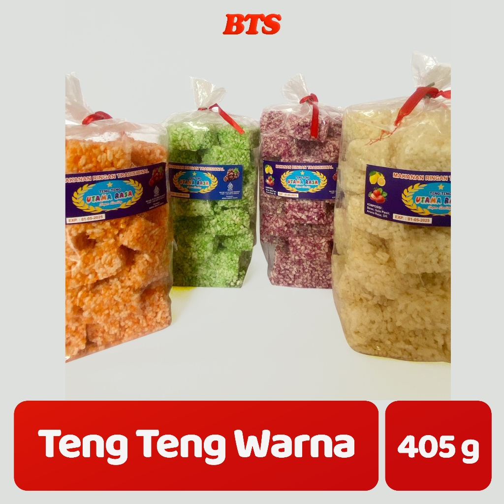 

Teng Teng Warna Warni 405g | Snack Jipang Aneka Warna Rasa Manis