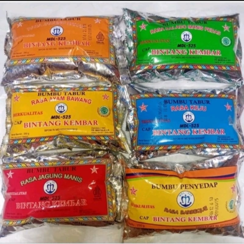 

Bumbu Tabur Bintang Kembar Berbagai Rasa 250g