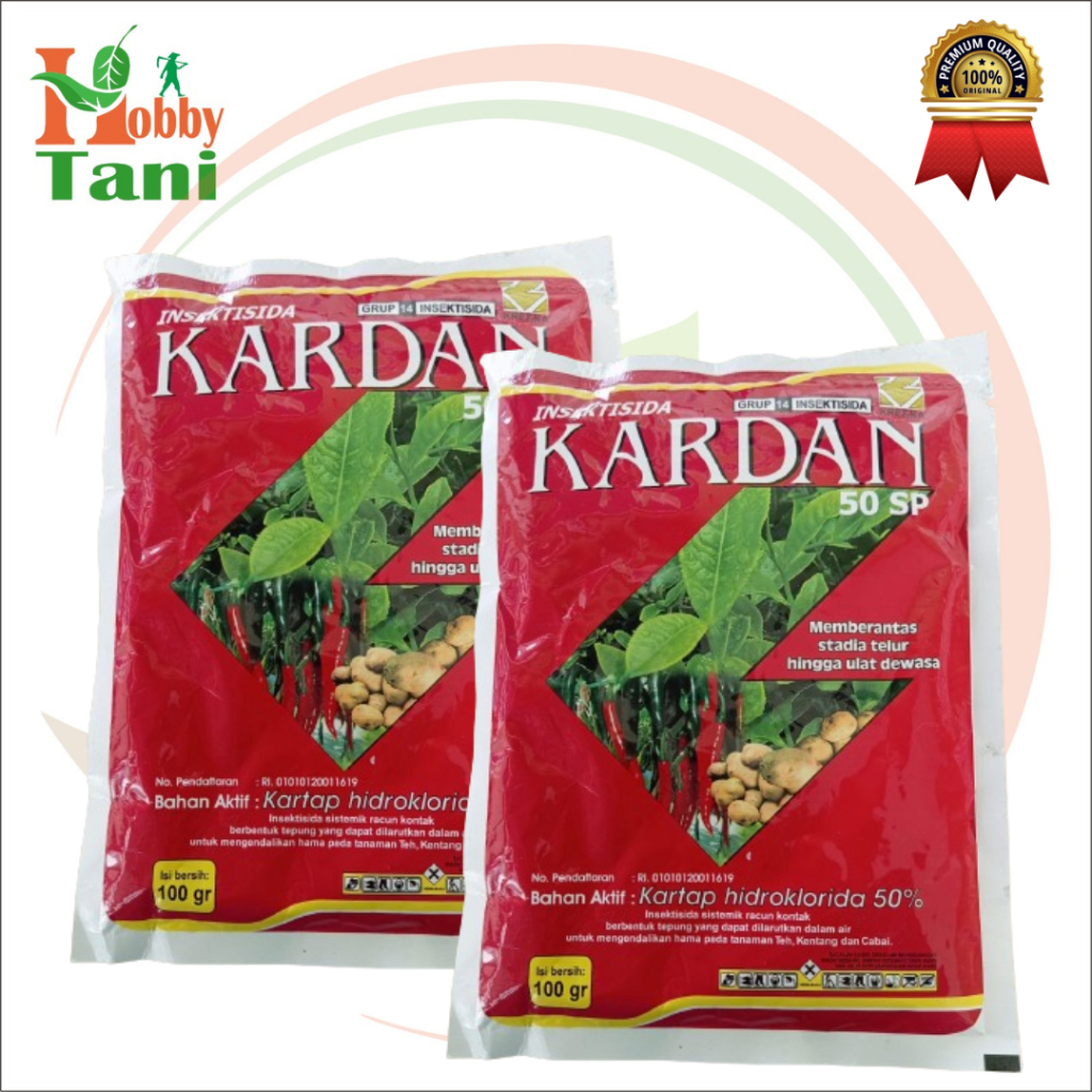 KARDAN 50 SP 100Gram - Insektisida Sistemik Pengendali Hama Ulat Daun Tanaman Cabai Kentang Teh