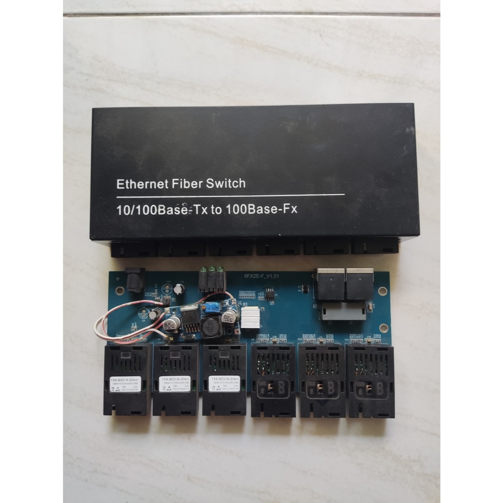MEdia Converter HTB 6FO 2LAN Normal Bekas Seken Migrasi