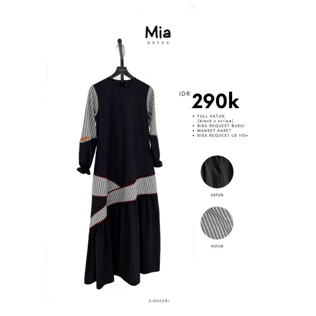Zisheeri MIA black / Gamis Zisheeri