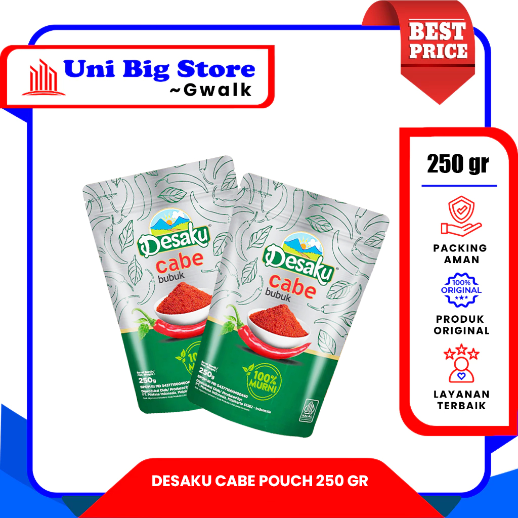

DESAKU CABE BUBUK CHILLI POWDER POUCH - 250 gr