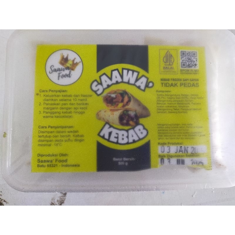 

Kebab frozen Saawa isi 10 pcs best seller
