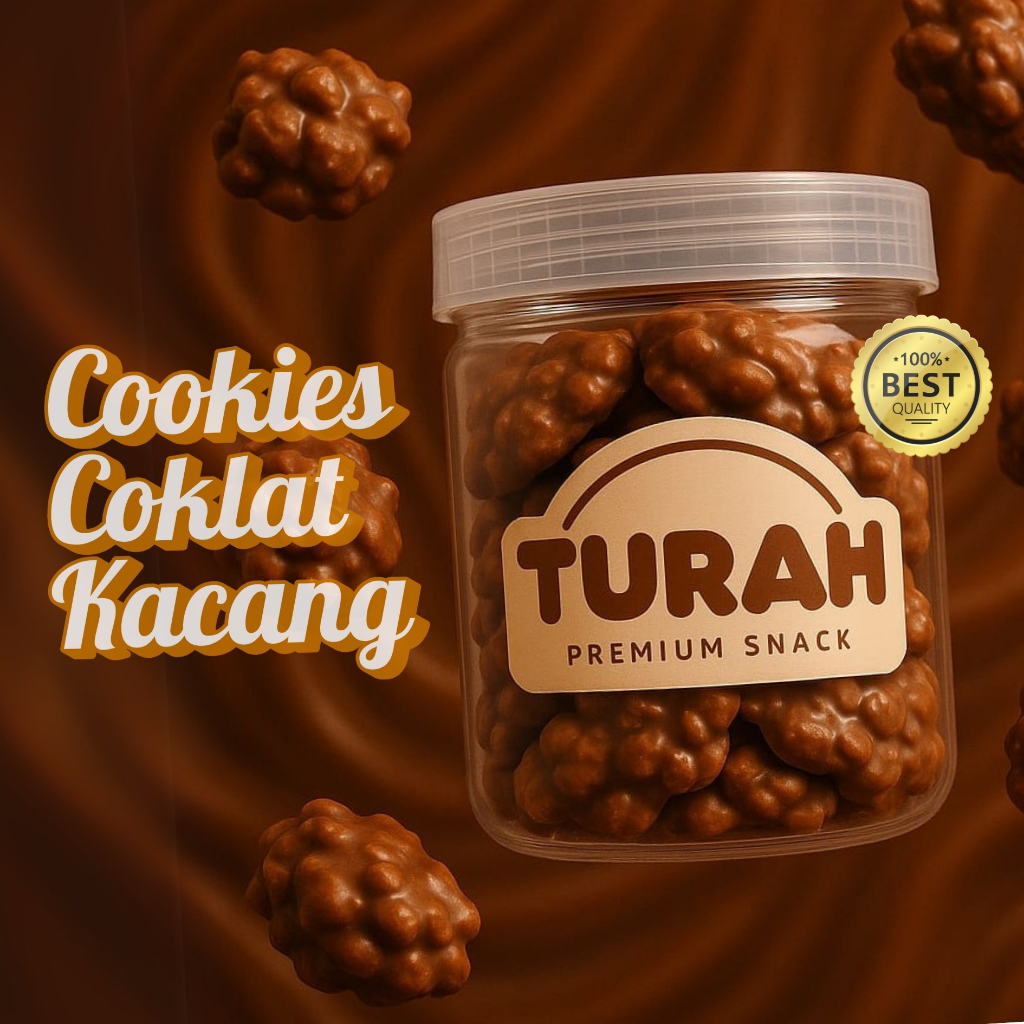 

Kacang Cokelat Kering Kue Coklat Kacang Toples Turah Snack