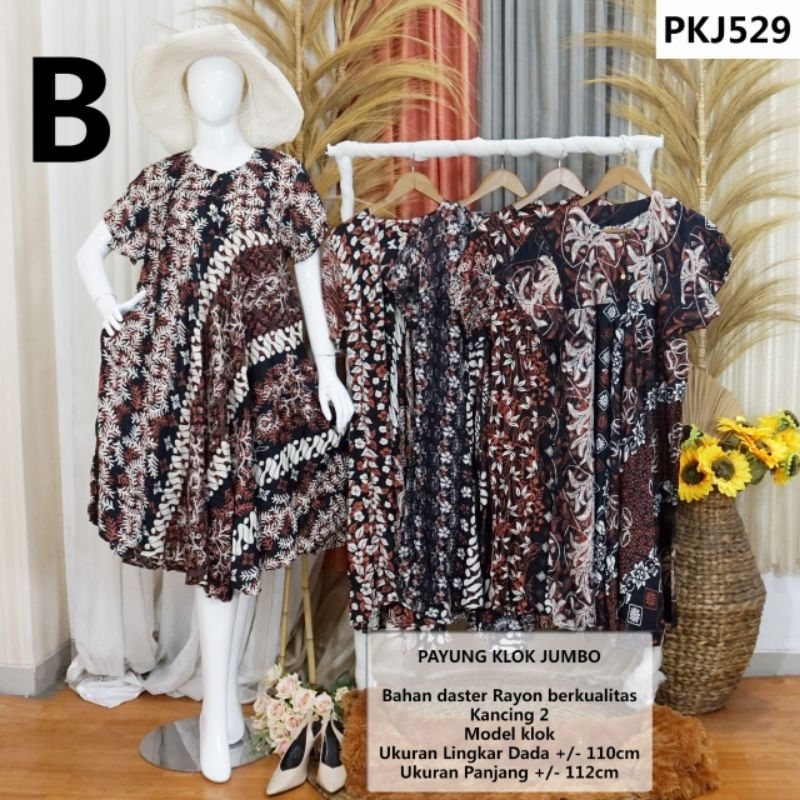 Daster payung klok JUMBO LD 110 model klok