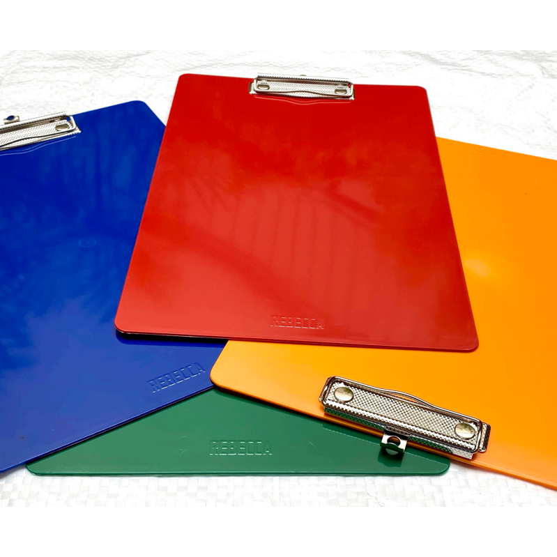 Clipboard Papan Dada Jalan Ujian Plastik Strong Folio F4 Warna Doof dan Bening