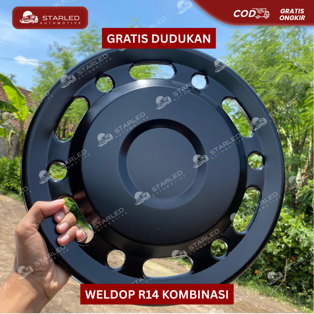 (1 BIJI) WELDOP ADIPUTRO KOMBINASI RING 13 RING 14 BONUS PANGKON DUDUKAN WILDOP R14 R13 WHEELDOP CAT