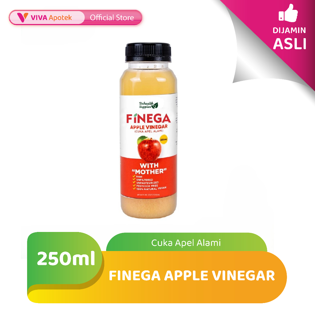 

Finega Apple Vinegar Cuka Apel Alami (250 ml)