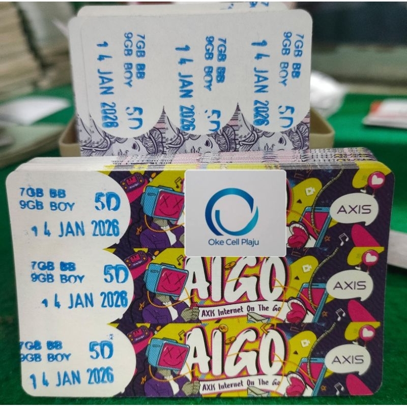 voucher Axis Aigo 9GB(16GB)5hari