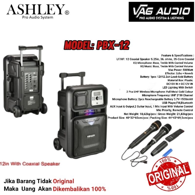SPEAKER PORTABLE ASHLEY PBX-12