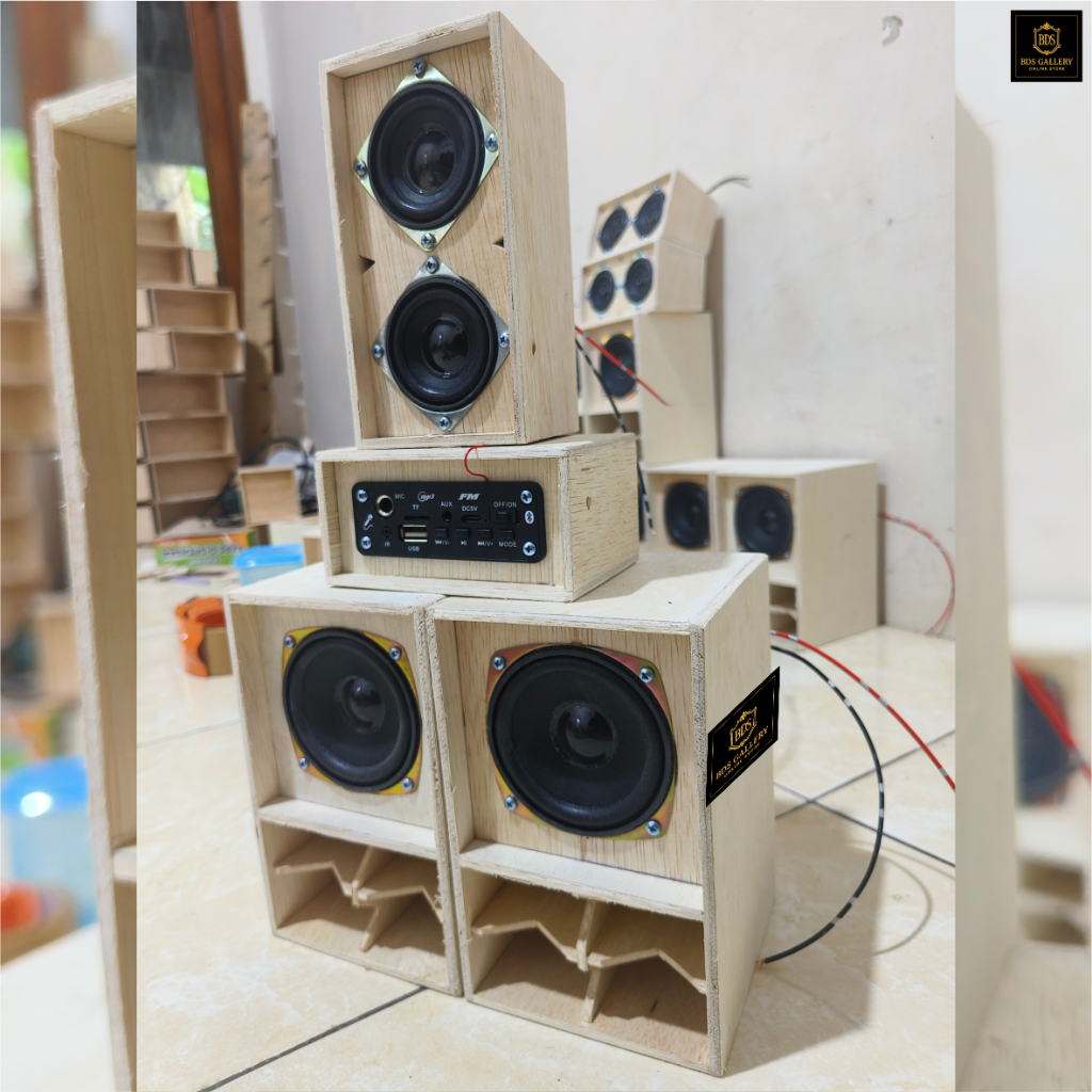 Miniatur Sound System (horeg) CBS 3” Full Set – Bass Nendang | Subwoofer, Line Array & Bluetooth