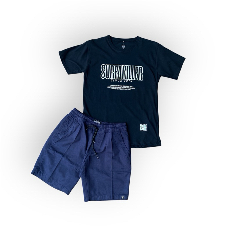 Surfakiller Kaos Tshirt Simple Katun Hitam