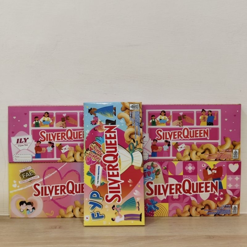 

Silverqueen 55gr isi 5 pack x 2pcs - Exp 2026 - Coklat Silverqueen