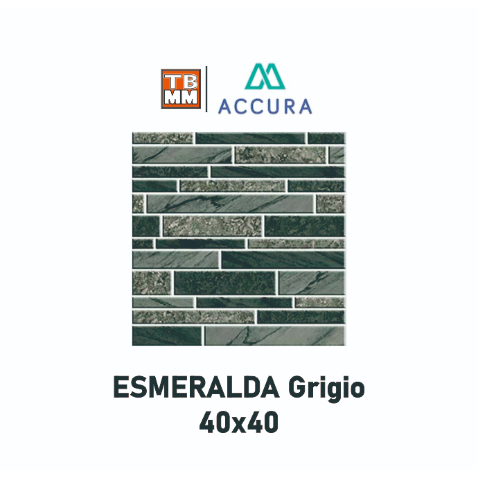 KERAMIK LANTAI DINDING 40x40 MOTIF BATU ALAM MULIA ESMERALDA