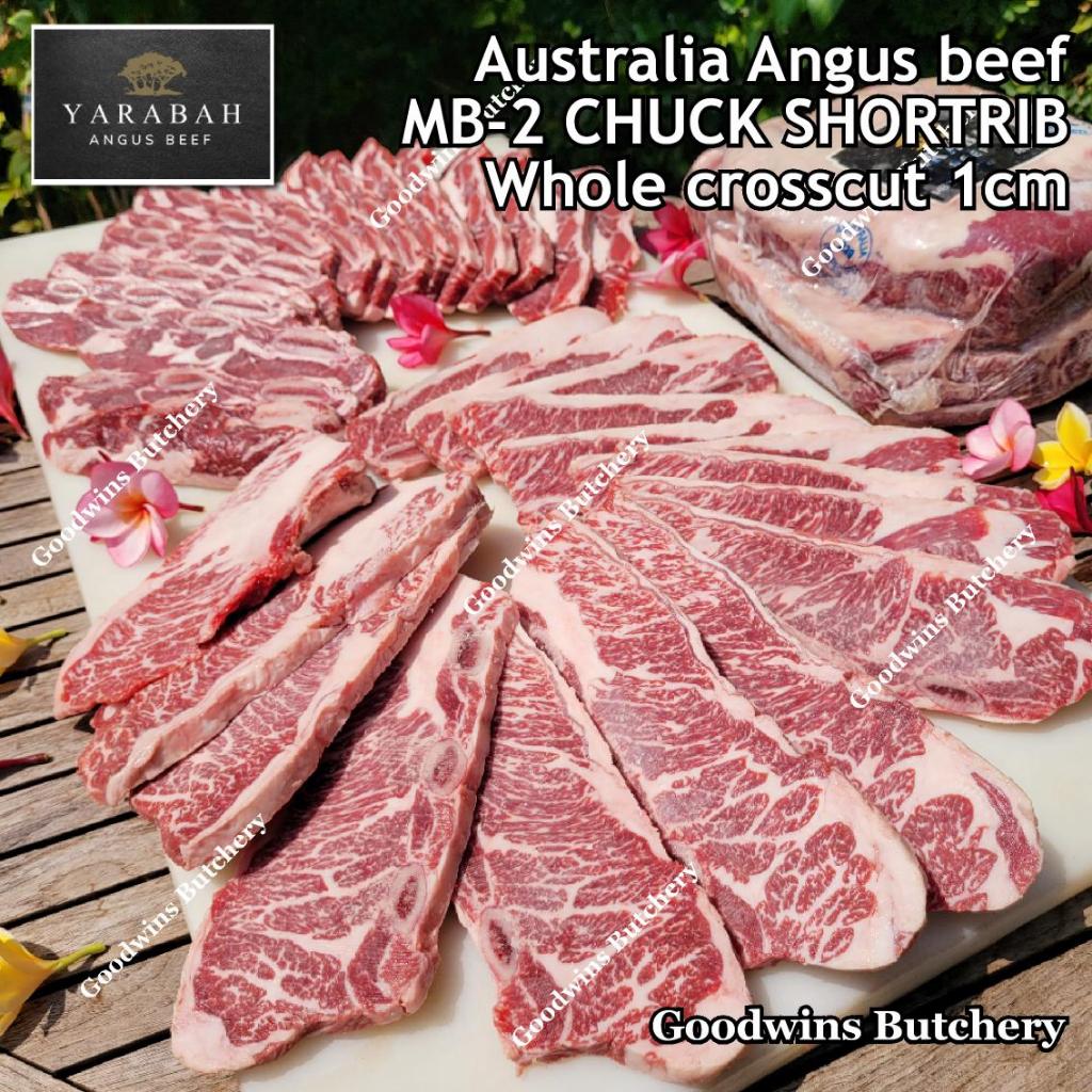 

Iga sapi konro beef CHUCK SHORTRIB CROSSED CUT bonein boneless 3-4 ribs Australia ANGUS marbling MB-2 frozen Australia YARABAH short rib WHOLE CUTS for roast grill galbi bulgogi