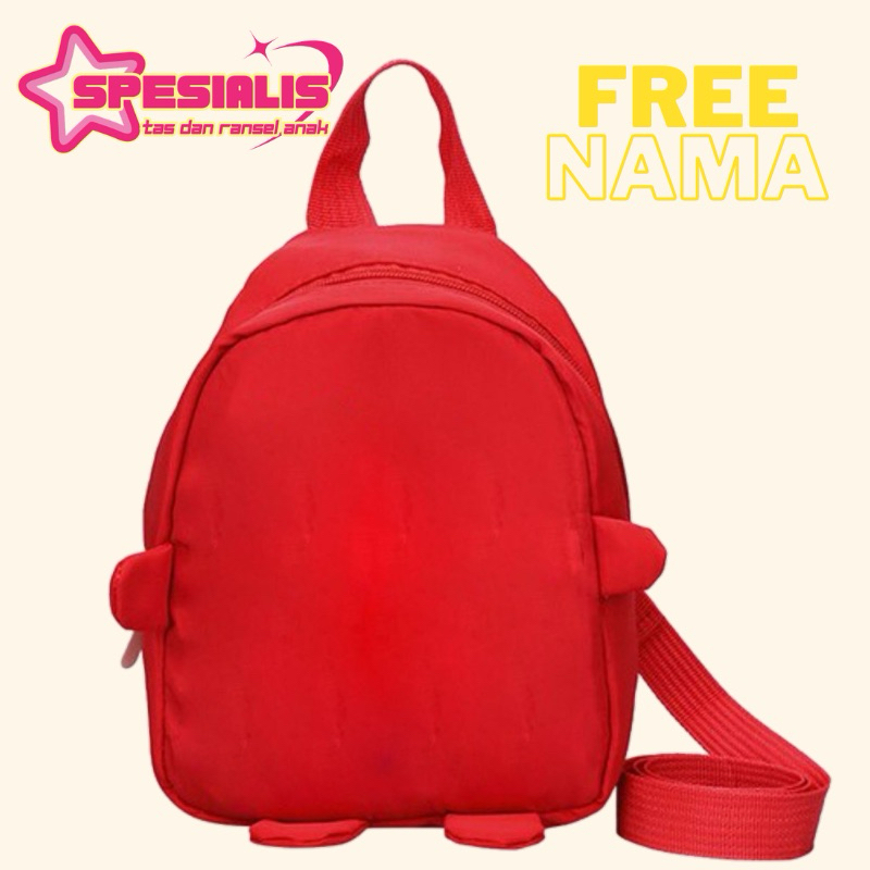 TAS RANSEL BACKPACK ANAK SEKOLAH TK PAUD MOTIF POLOS