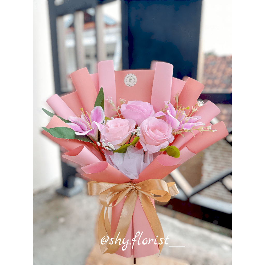 Buket bunga articifial premium buket bunga palsu buket wisuda