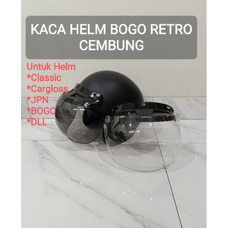 Kaca Helm Bogo Retro Classic Kaca helm cembung