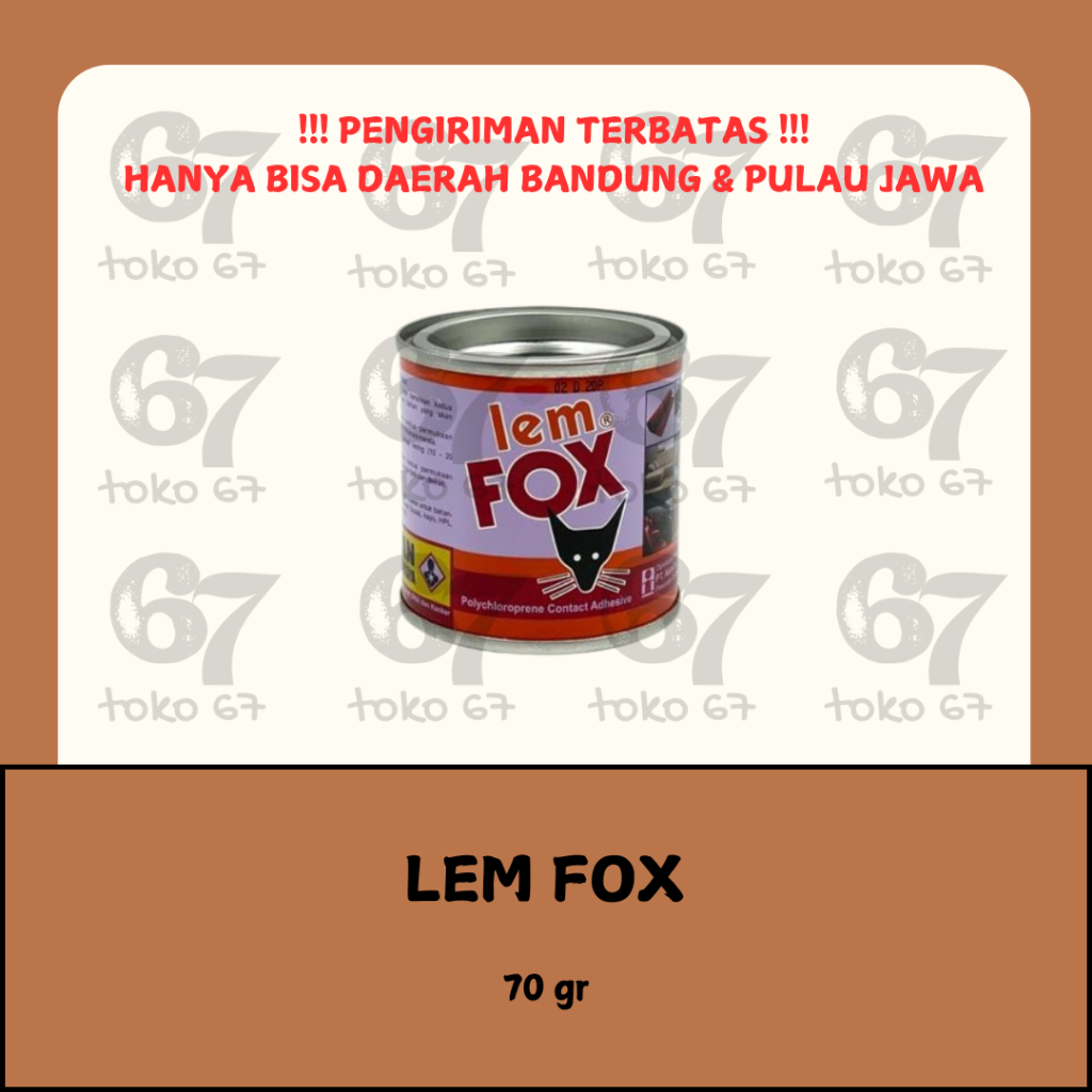 

LEM FOX AIBON KUNING KALENG MERAH 70 GRAM