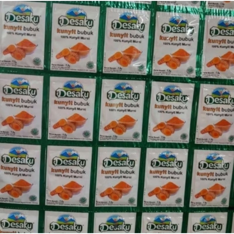 

Kunyit Bubuk Desaku 1 Pak isi 2 Renceng x 12 Pcs