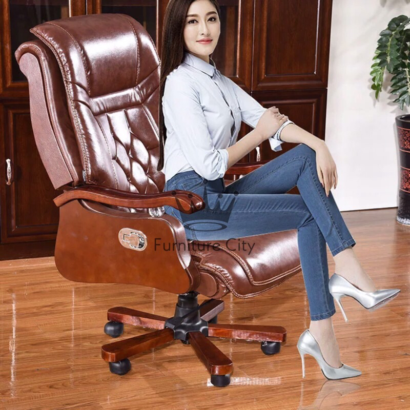 Kursi bos kursi direktur kursi kulit asli kursi kantor office chair kursi direksi