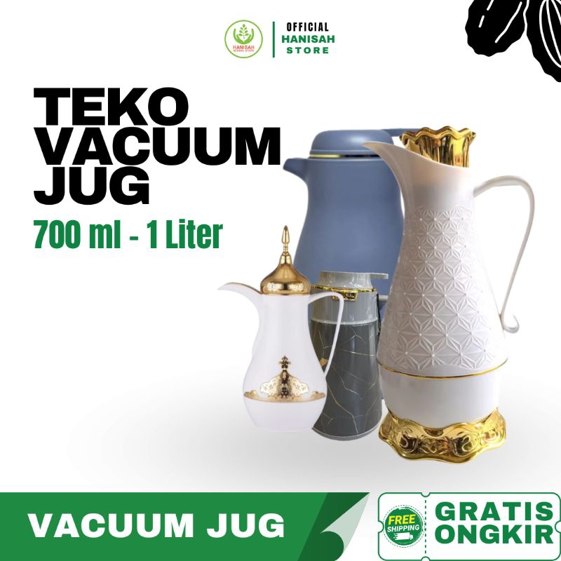 TEKO ARAB KOPI/TEH | Termos Vacuum Jug 1 Liter | Termos Kopi, Teh | Termos Arab | Oleh-Oleh Haji -| 