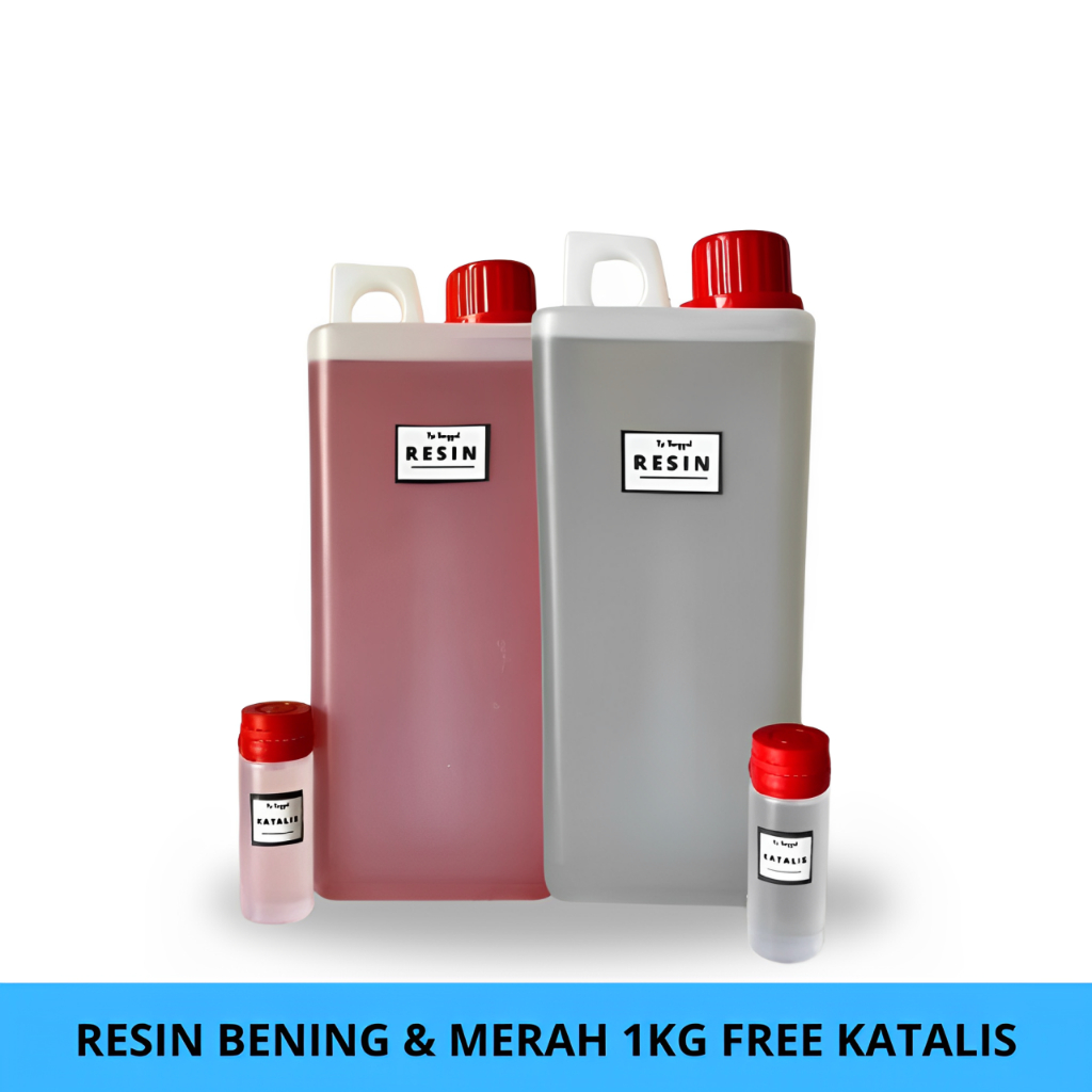 Resin 1kg dan katalis | resin bening dan katalis | katalis
