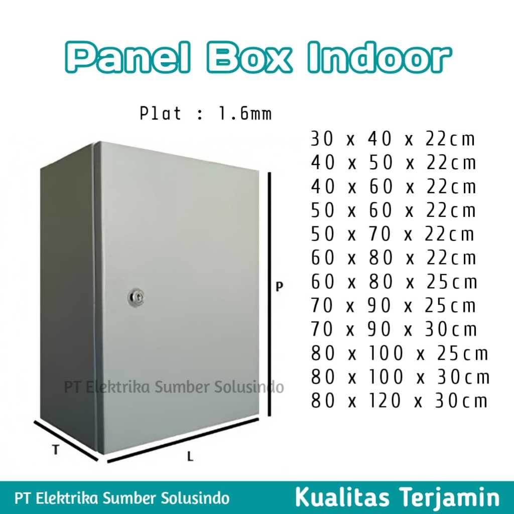 Box Panel INDOOR Ready banyak ukuran plat 1,6 mm / 30x40x22cm / 40x50x22cm / 40x60x22cm / 50x60x22cm