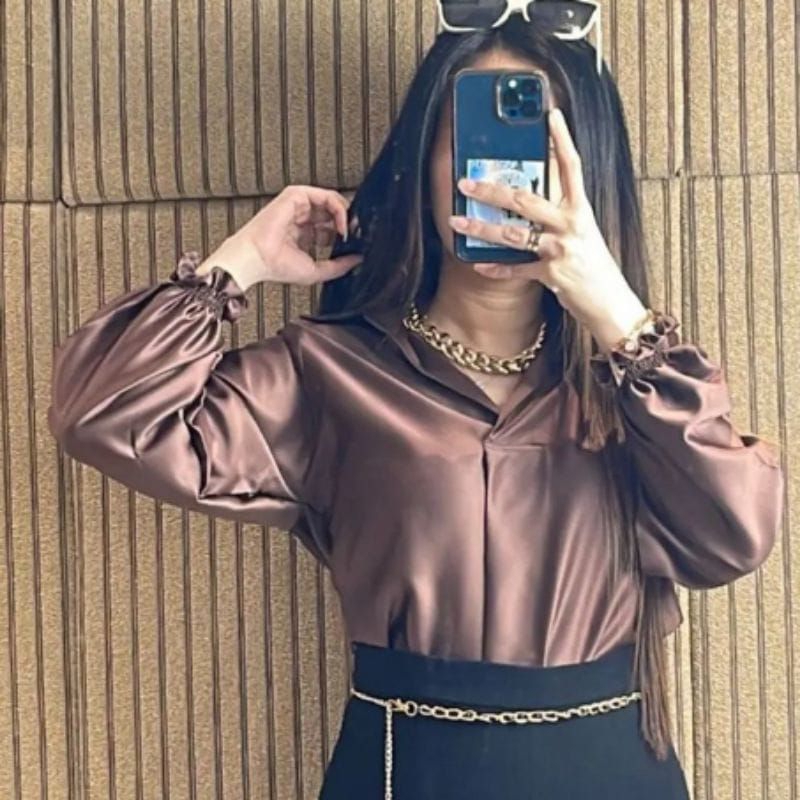 Blouse Keren/ Kemeja wanita/ Atasan wanita/ Kemeja satin/ Blouse satin/ Kemeja korea
