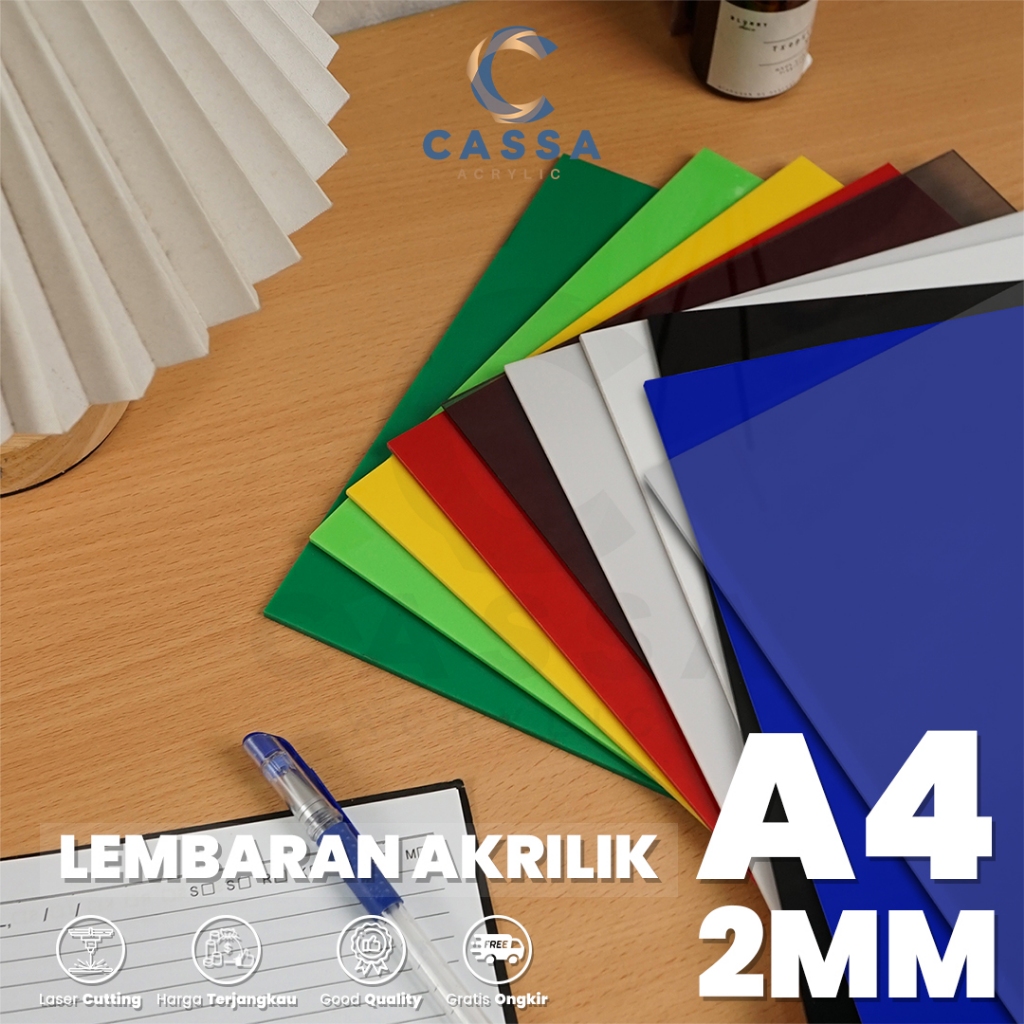 

Akrilik Lembaran Bening A4 2mm / Acrylic Sheet Clear Transparant