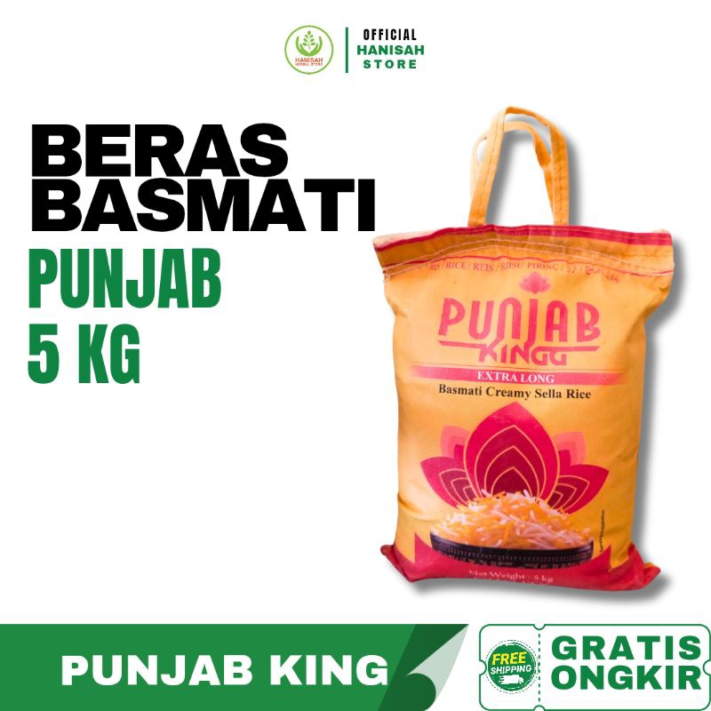 

BERAS BASMATI KING PUNJAB 5 KG | Beras Arab | Beras Premium | Beras Nasi Kebuli | Cocok untuk Nasi Biryani & Diet