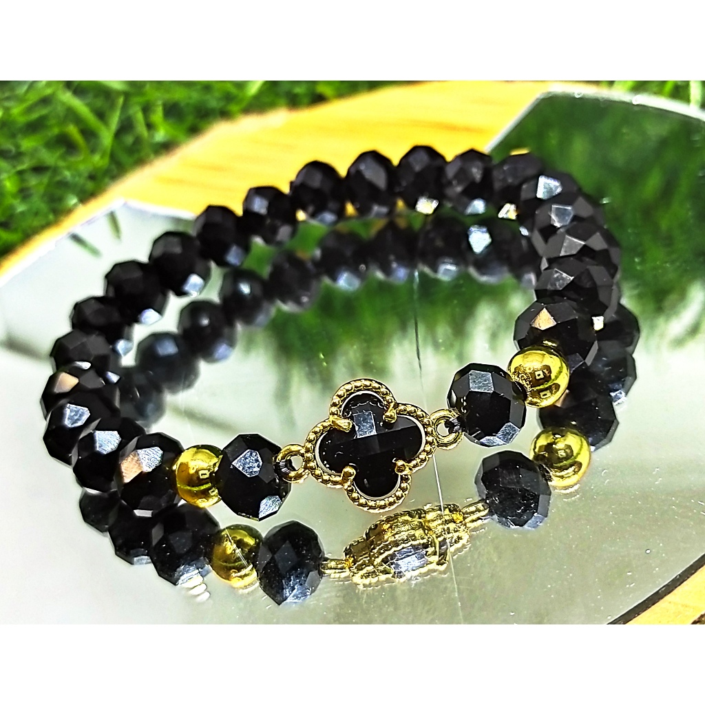 GELANG KRISTAL CEKO CLOVER GELANG MANIK MANIK GELANG ANAK ANAK WANITA TERBARU