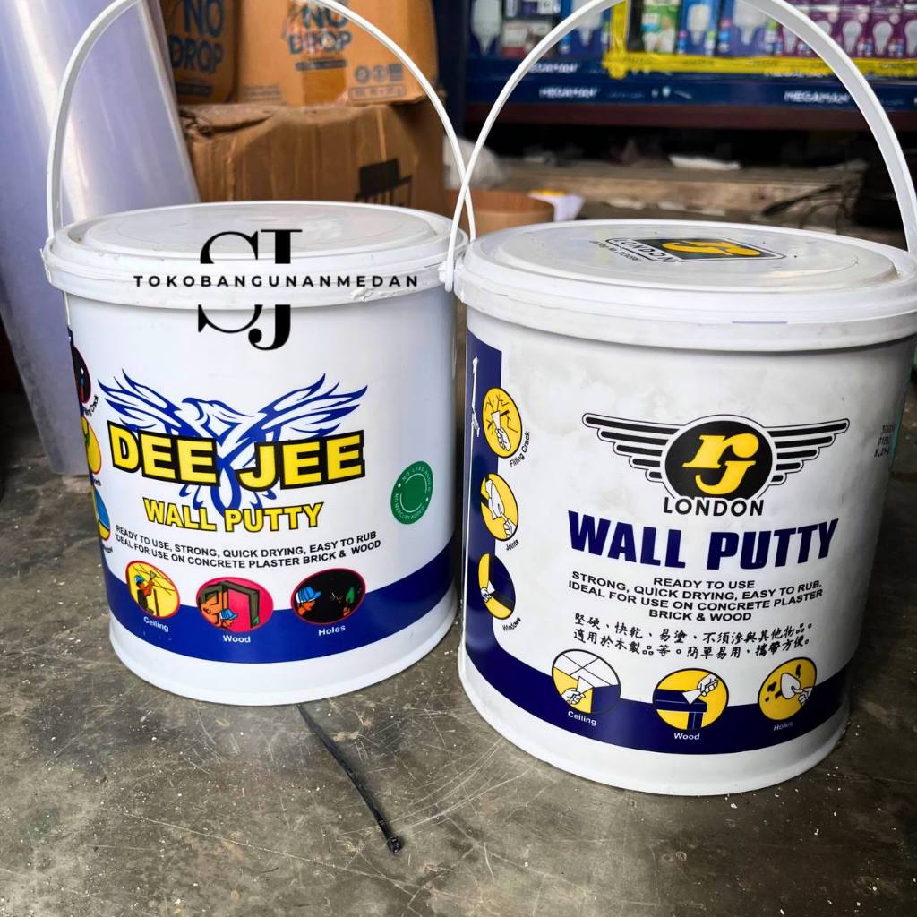 Dempul Dinding RJ LONDON / Dee Jee 5 KG / Wall Putty Tembok dan Kayu