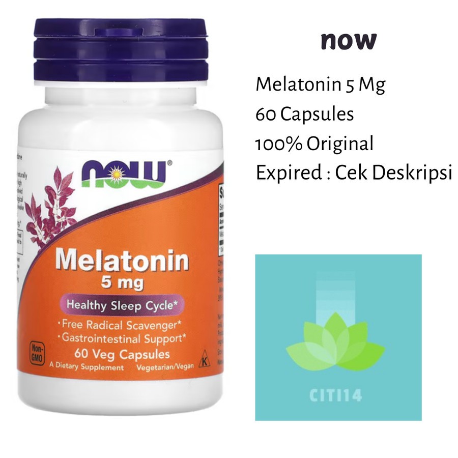 Now Melatonin 5 Mg 60 Caps 180 Caps Melatonin 5mg 60/80 Caps