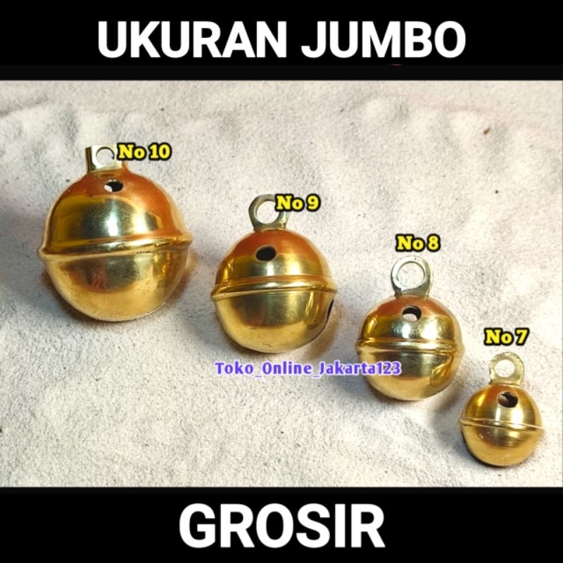 Klintingan bahan Kuningan UK jumbo no 8,9&10 Krincingan Klintingan full Kuningan suara nyaring
