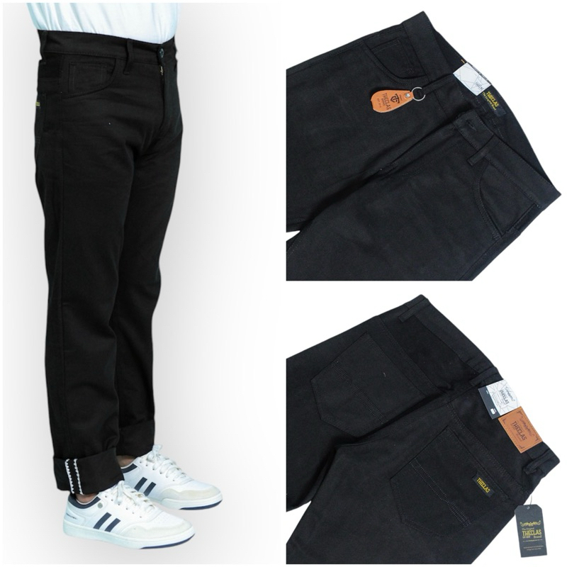 CELANA KANVAS PRIA - CELANA PANJANG BAHAN KANVAS HITAM PEKAT - CELANA KANTOR PRIA - CELANA FORMAL