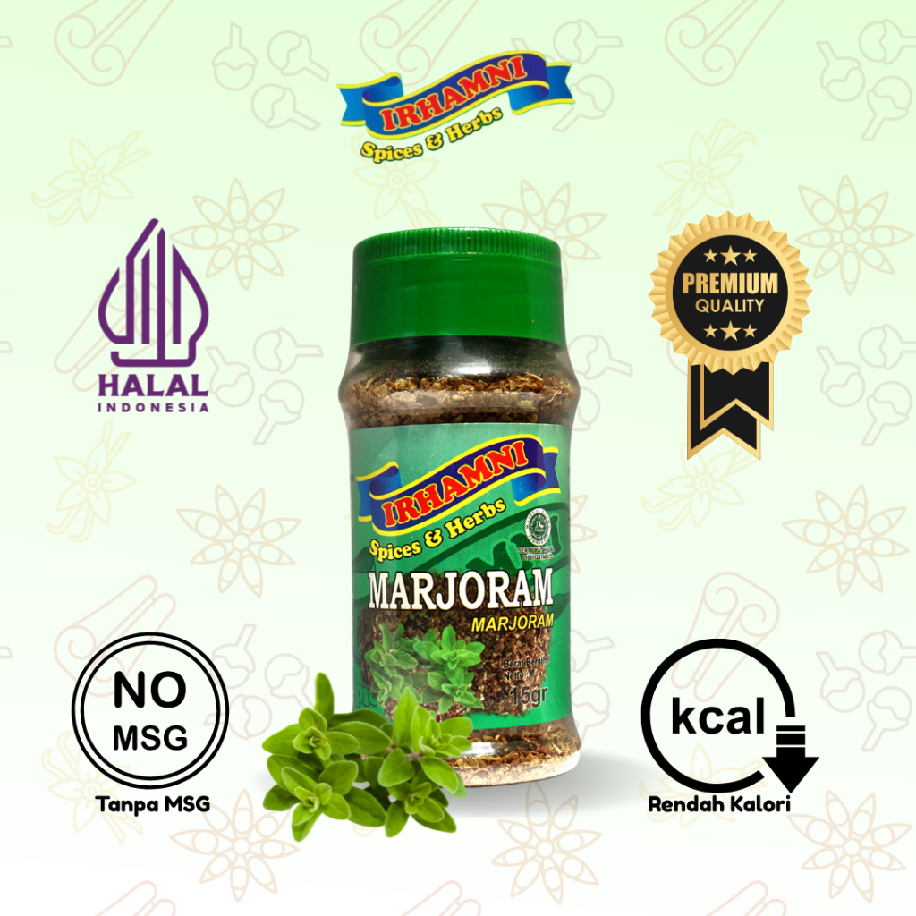

Irhamni Marjoram Dried / Daun Marjoram Kering 15 gr