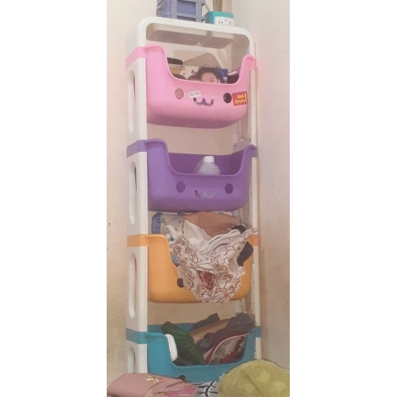 (preloved) RAK RODA SUSUN C3/RAK SERBAGUNA/RAK MAINAN ANAK