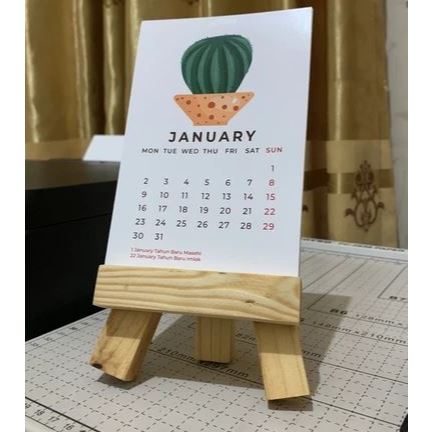 Stand Kalender / Easel Calendar / Tiang Kalender / Dudukan Kalender Aestethic / Kalender Kayu