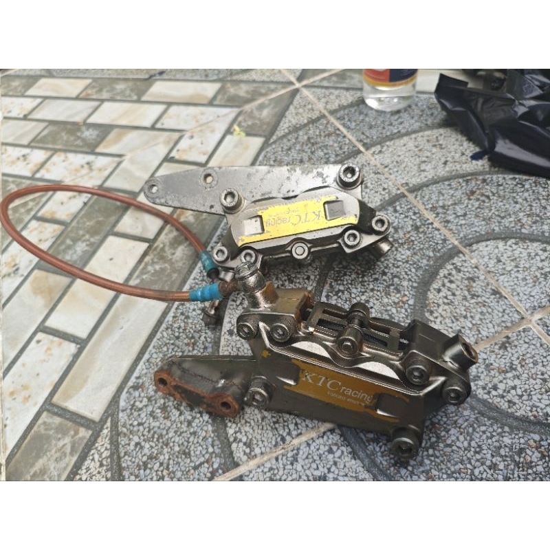 kaliper ktc racing  4piston forged depan ninja 250 double disk