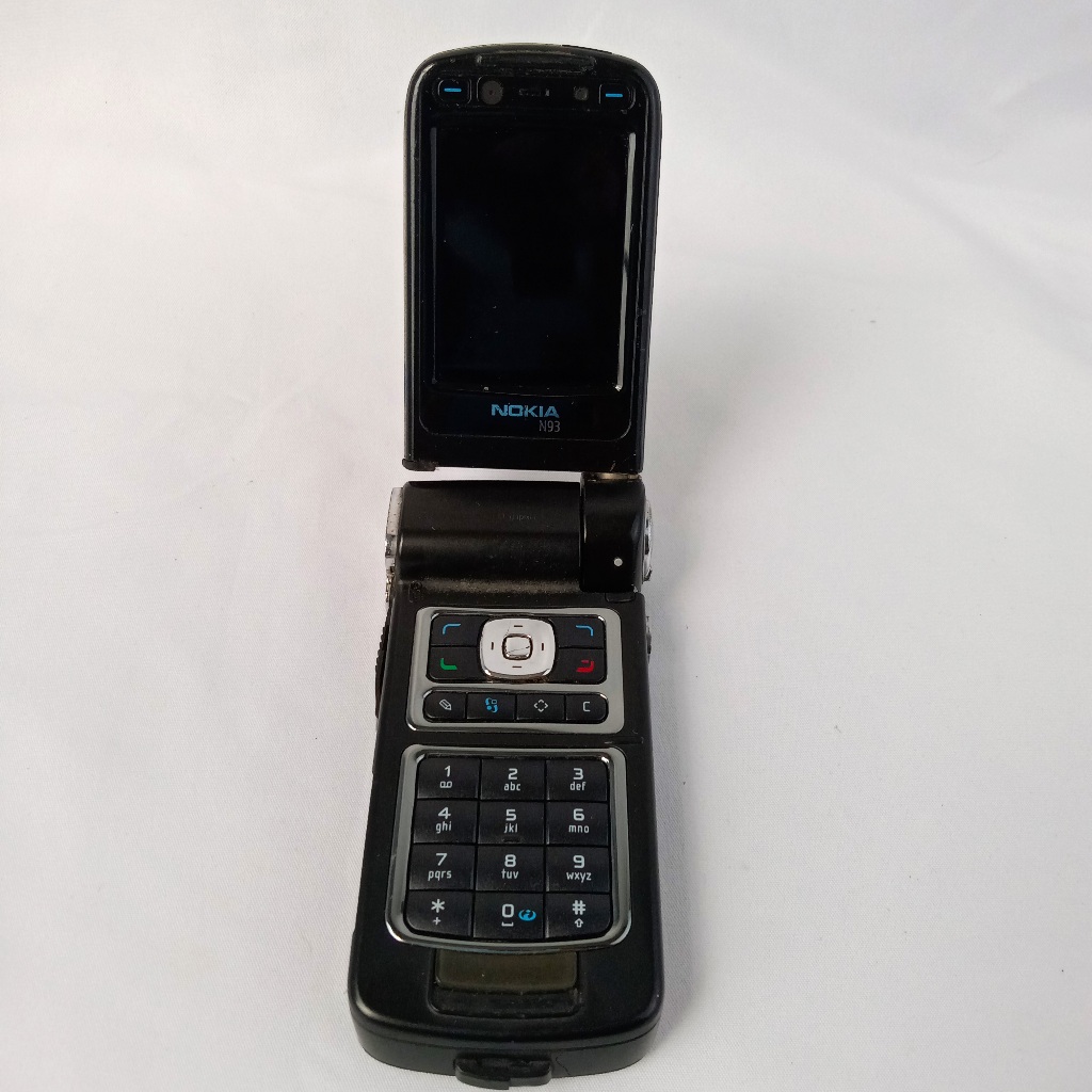 Handphone Lipat Jadul Nokia N93 Original – Kamera 3.15MP | HP Vintage Koleksi Warna Hitam + Charger