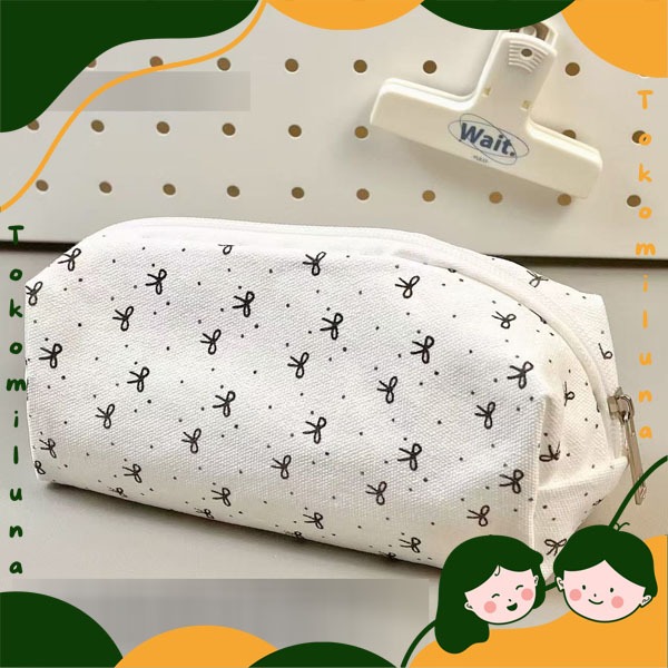 

Kotak pensil tempat pensil sweet bow cute motif pita lucu aesthetic lucu very demure HB1957