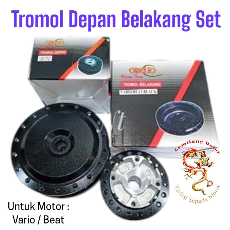 Tromol Depan Belakang Hitam Vario / Beat Orelio
