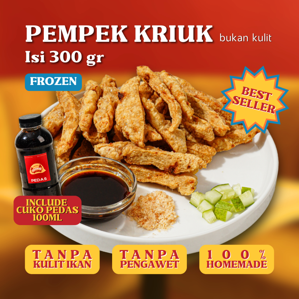 

Pempek Nyuko - Pempek Kriuk - Best Seller, Tanpa Pengawet dan Pewarna, Pempek Palembang, Empek, Mpek