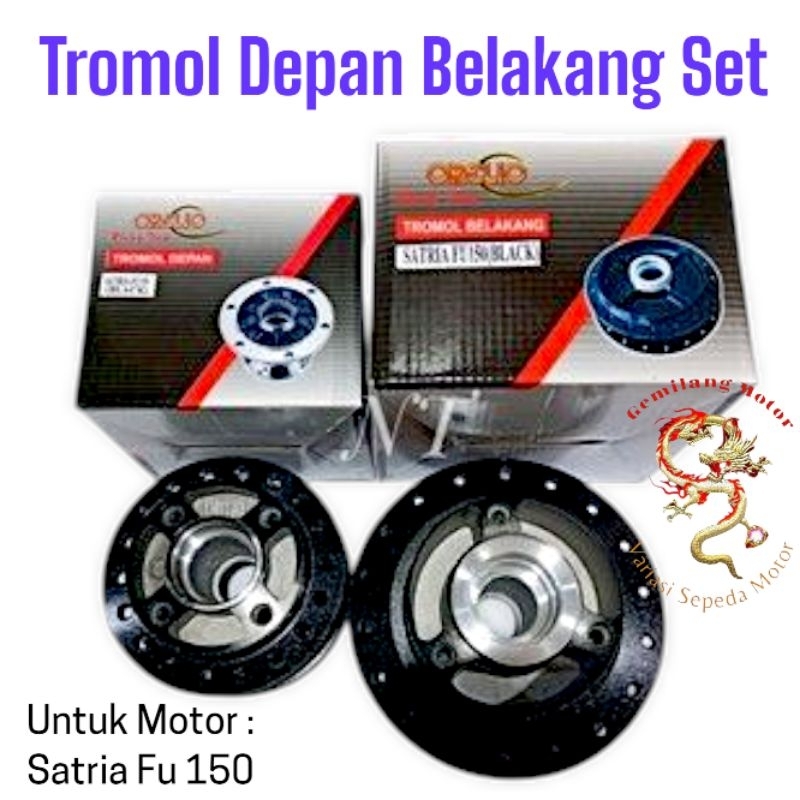 Tromol depan belakang Hitam Satria Fu 150 Orelio(HITAM)