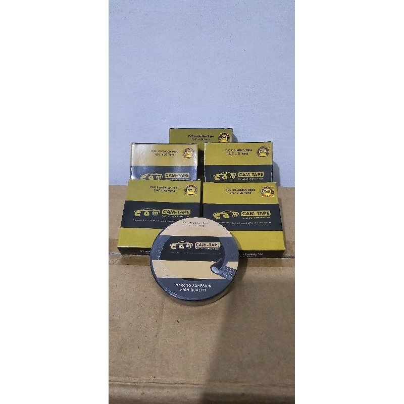 

SPM Isolasi Listrik Camtape 3/4" x 20 yard Lakban Listrik Hitam Tahan Panas PVC Tape