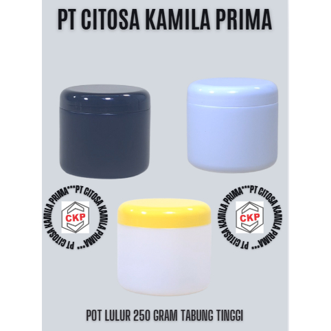 Pot Lulur  250 Gr Tabung Tinggi / Pot Lulur / Pot Plastik / Cosmetic / Pot / Lulur / Pot 250 Gr